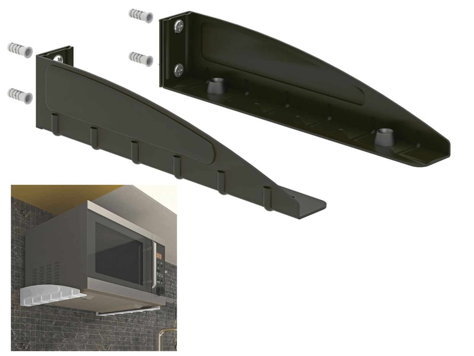 SUPORTE MULTIUSO/MICROONDAS PRETO MULTIVISÃO ATÉ 45KG