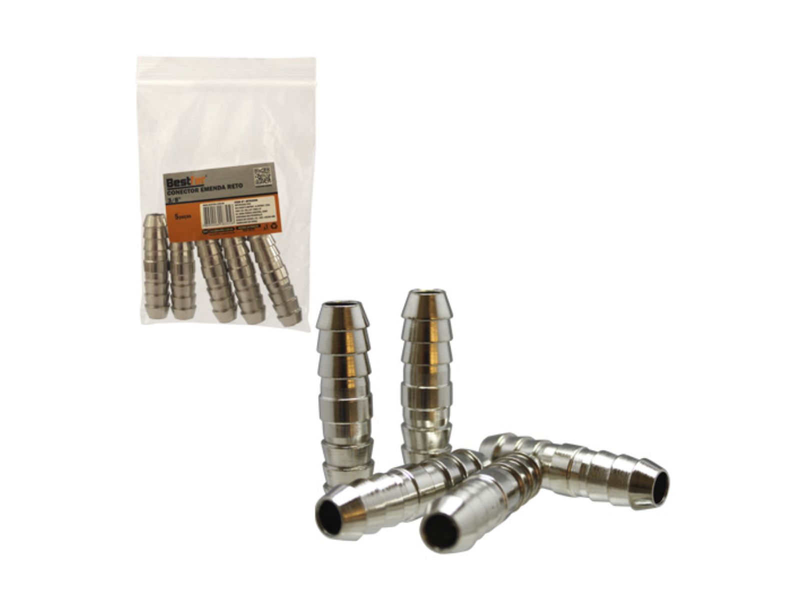 EMENDA BESTFER PARA MANGUEIRA  3/8 X 3/8 PCT C/5