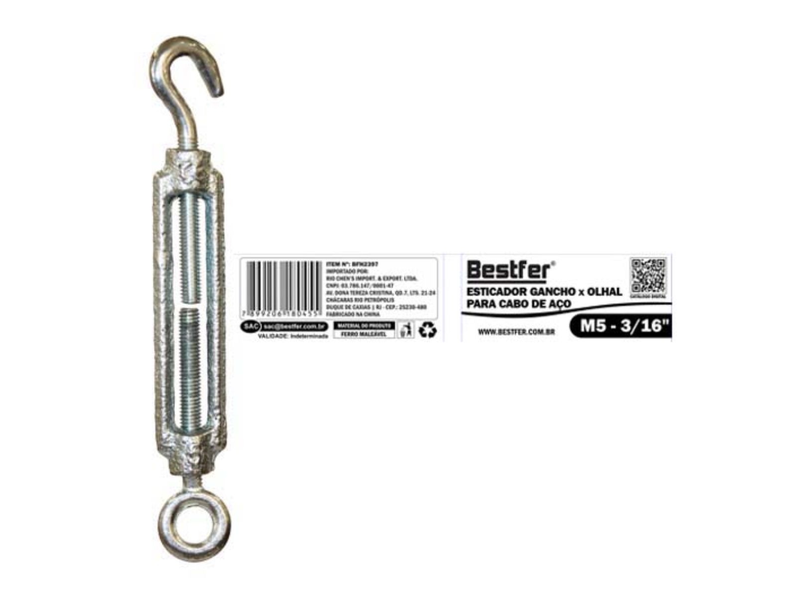 ESTICADOR BESTFER P/CABO DE AÇO 3/16