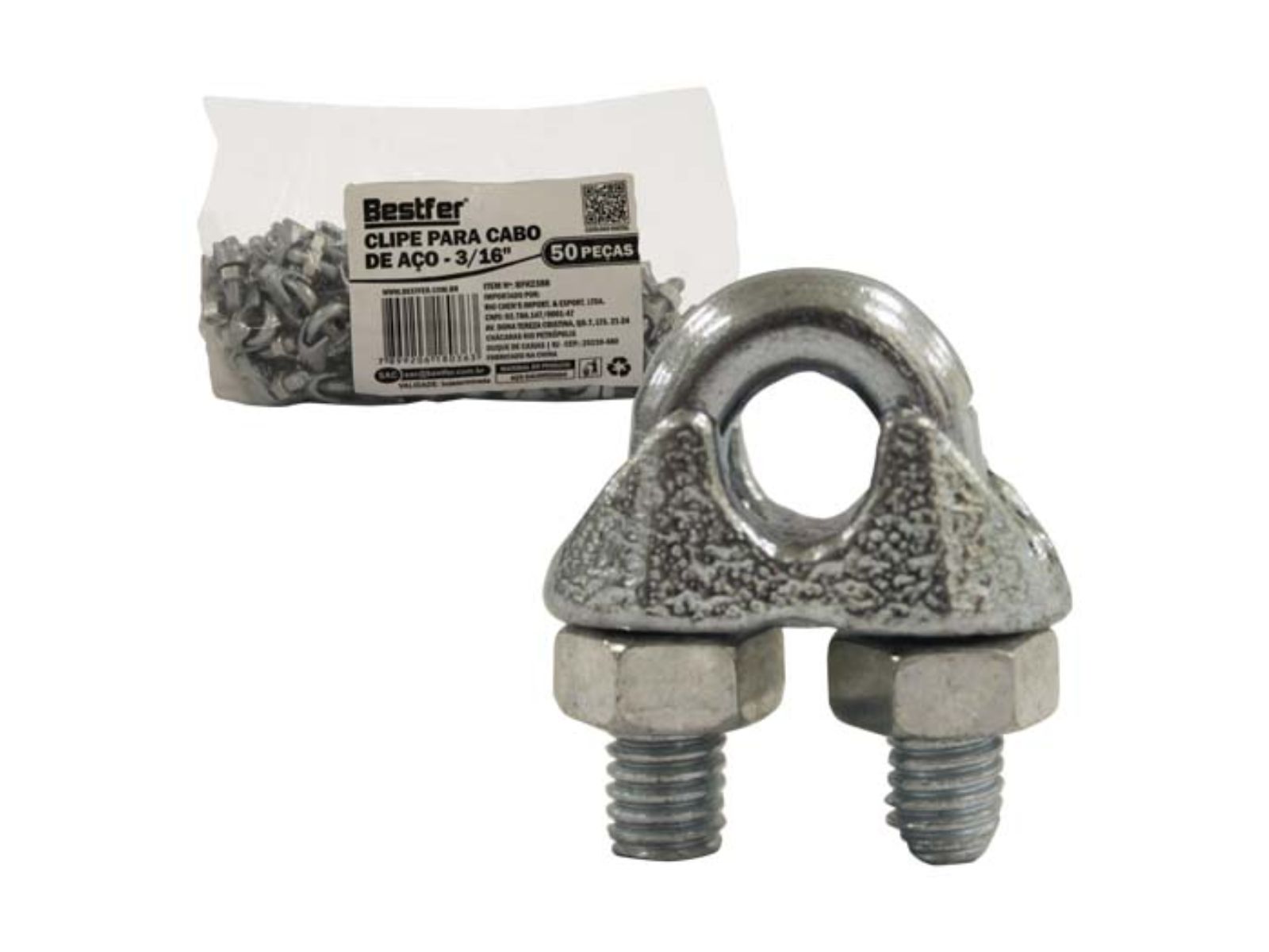 CLIPS BESTFER PARA CABO DE ACO 3/16 PCT C/50