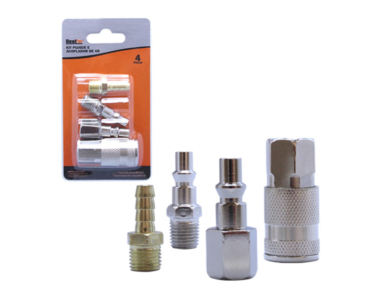 KIT PLUG E ACLOPADOR DE AR 1/4 BESTFER