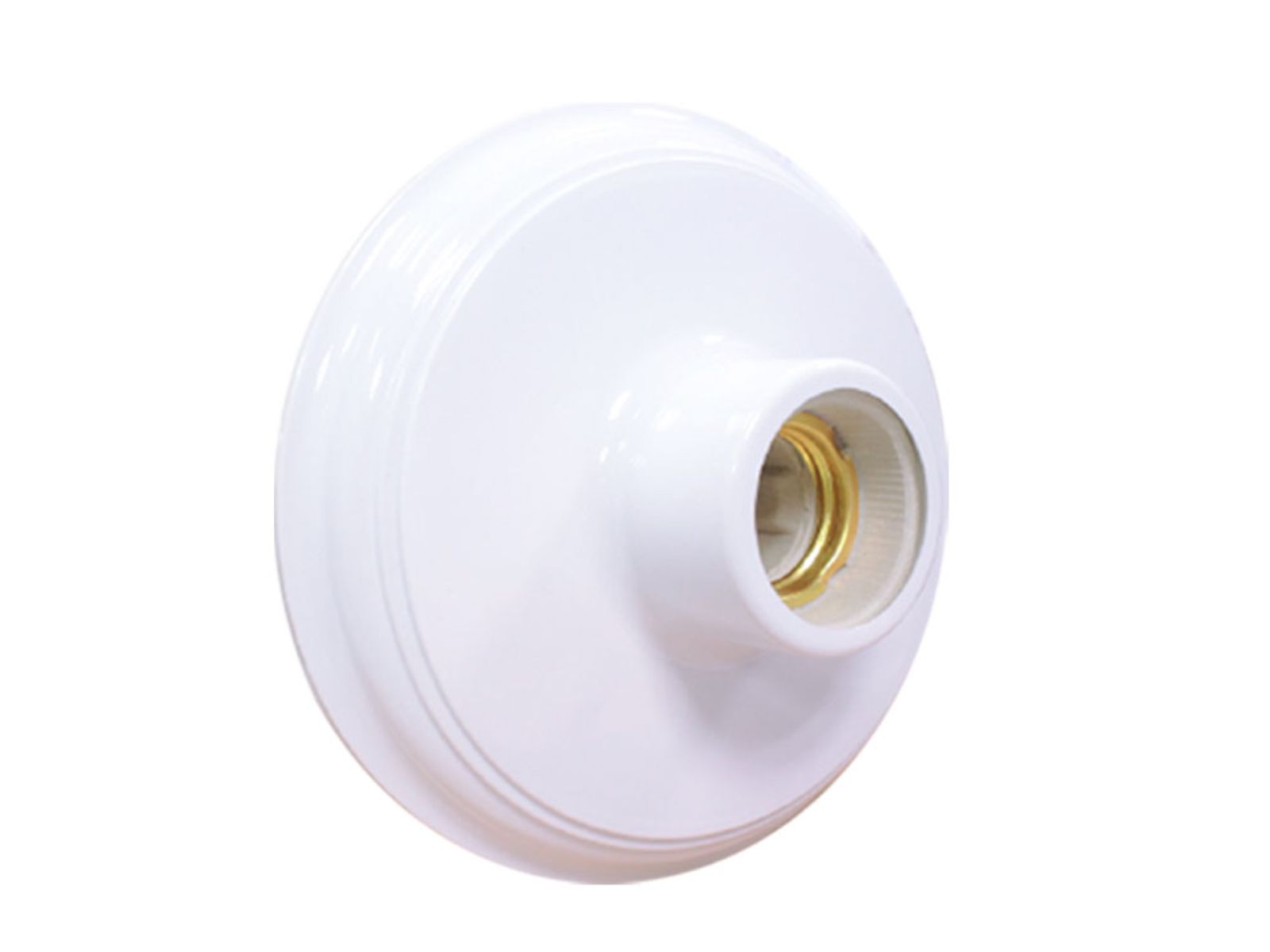 PLAFUNIER REBOUÇAS PVC BRANCO C/SOQ.PORC. E27