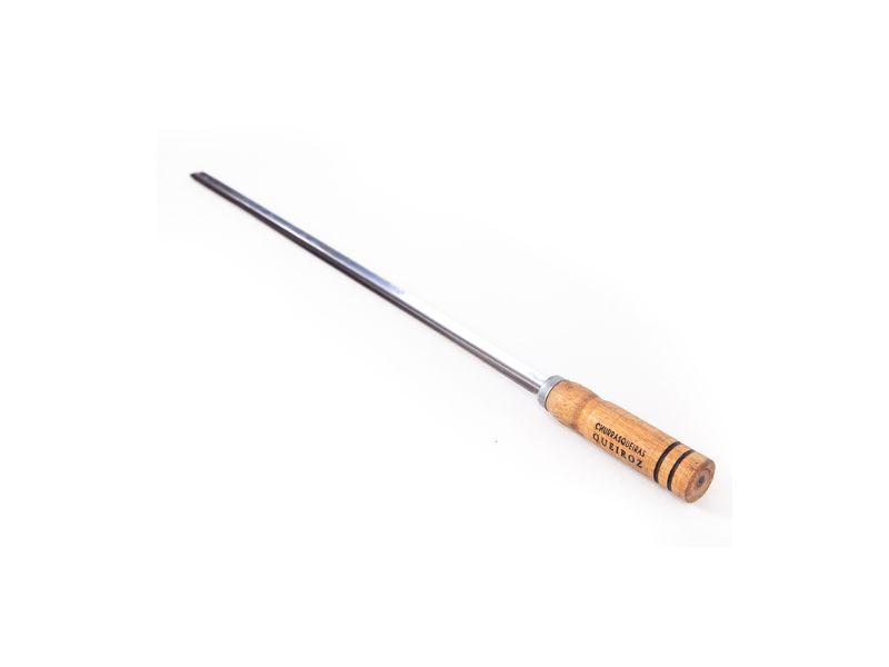 ESPETO INOX C/CABO MAD. 55CM QUEIROZ