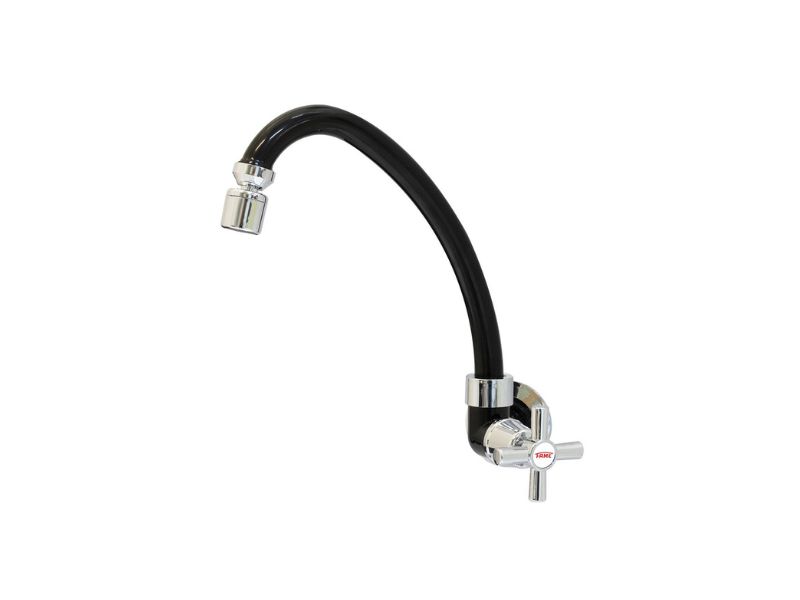 TORNEIRA BICA ALTA COZINHA PAREDE ABS PRETA FAME 4656