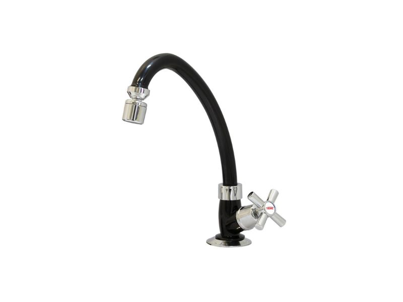 TORNEIRA BICA ALTA COZINHA MESA ABS PRETA FAME 4659