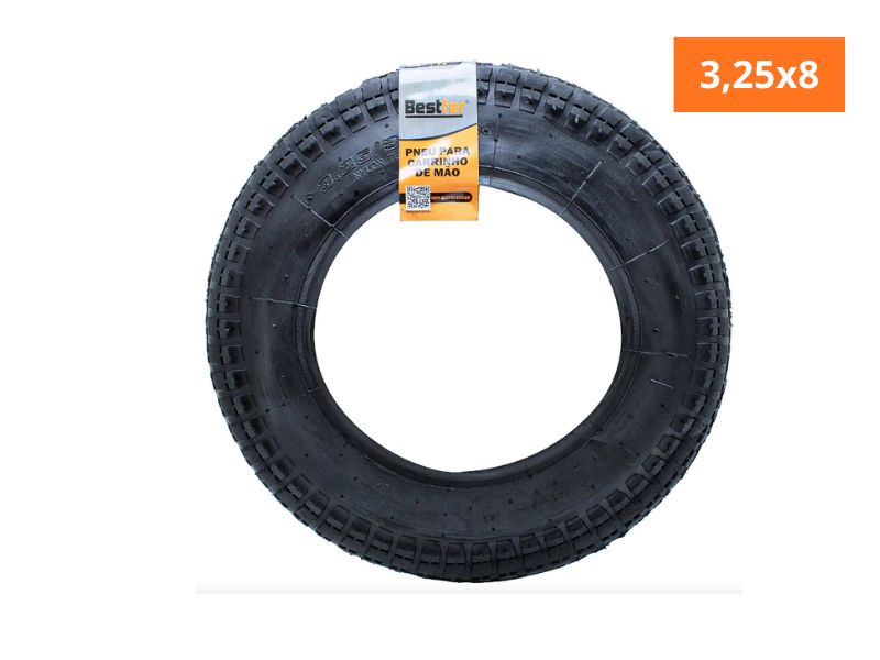 PNEU P/ CARRINHO DE MÃO BESTFER 3,25X8