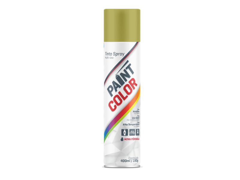 TINTA SPRAY PAINT COLOR METALICA 400ML OURO