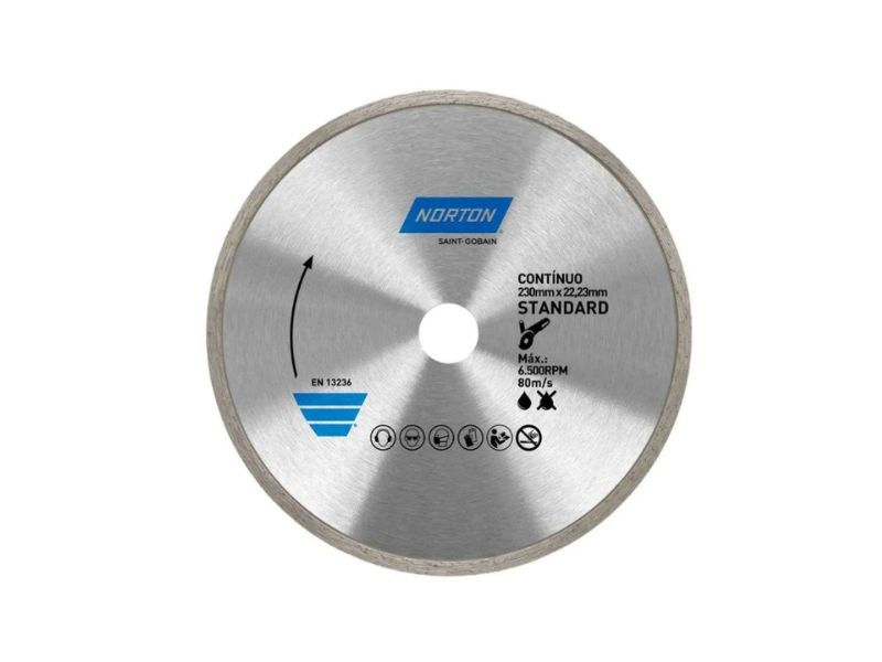 DISCO DIAMANTADO STANDARD NORTON CONTINUO  110MMX22,23MM 4.3/8  X7/8  