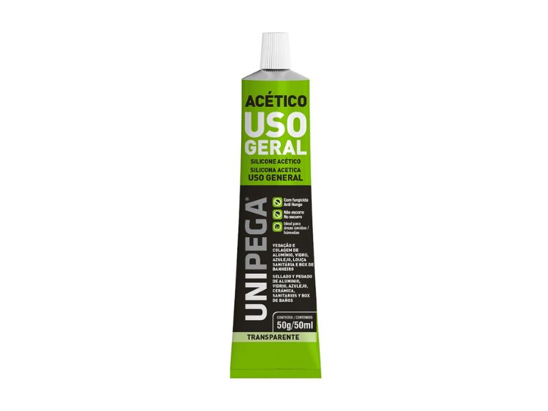 SILICONE ACETICO UNIPEGA INCOLOR 50ML / 50GR