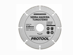 DISCO TUNGSTENIO PARA MADEIRA PROTOOL 110MM