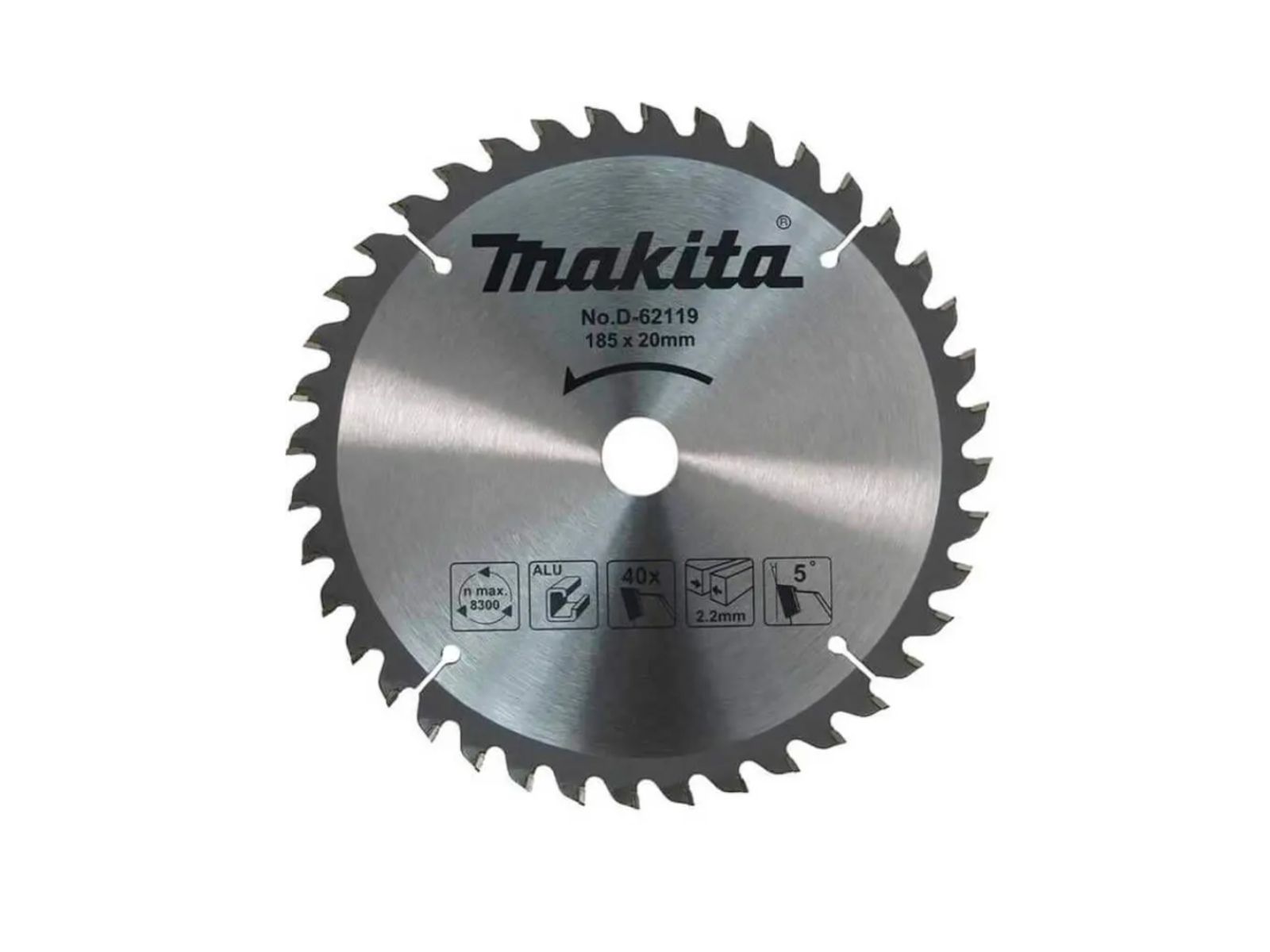 DISCO SER.TCT MAK.185MMX20MMX40T D-81505 P/ALUMINIO