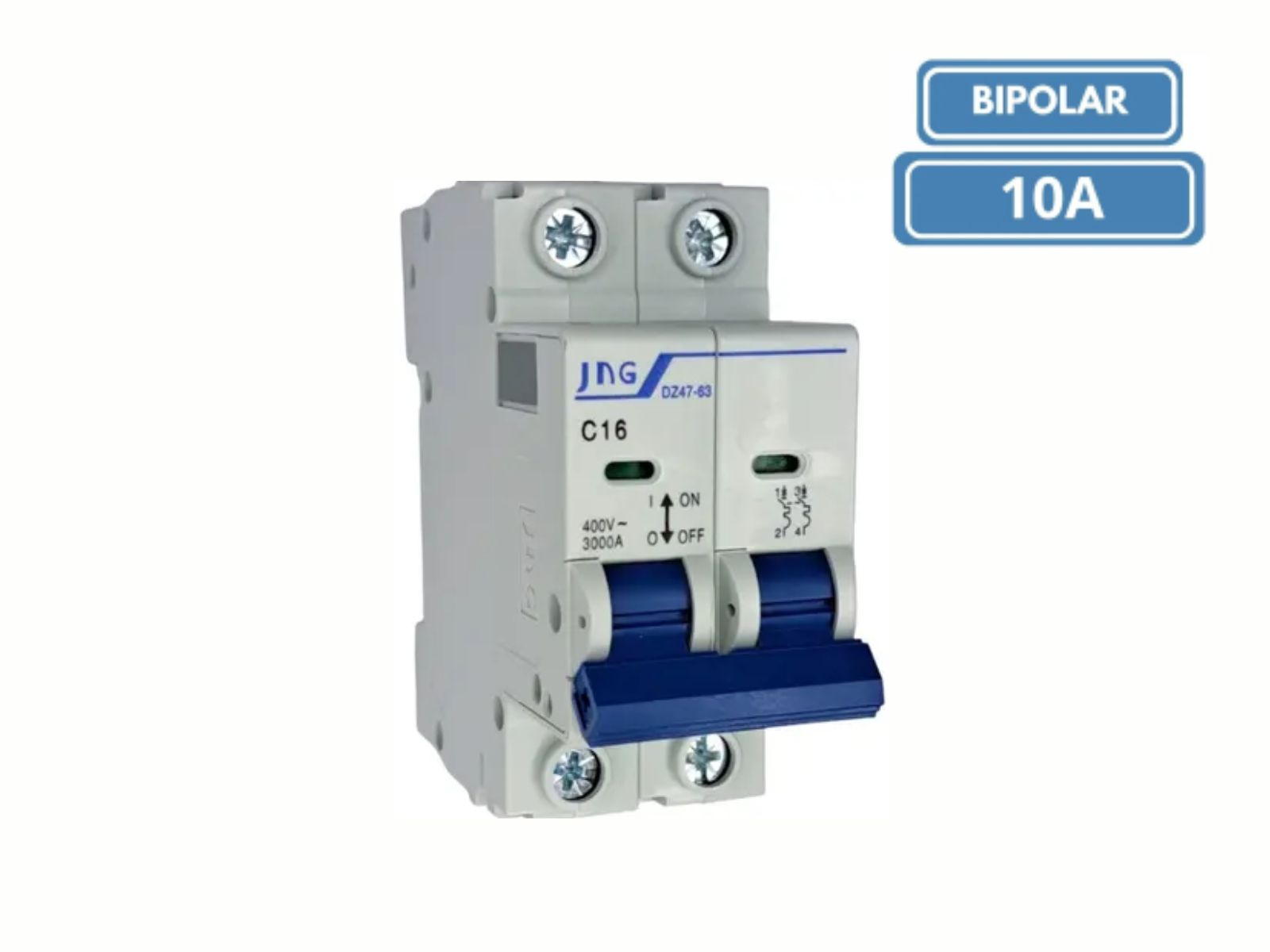 DISJUNTOR DIN JNG BIPOLAR  DZ4763 C10A