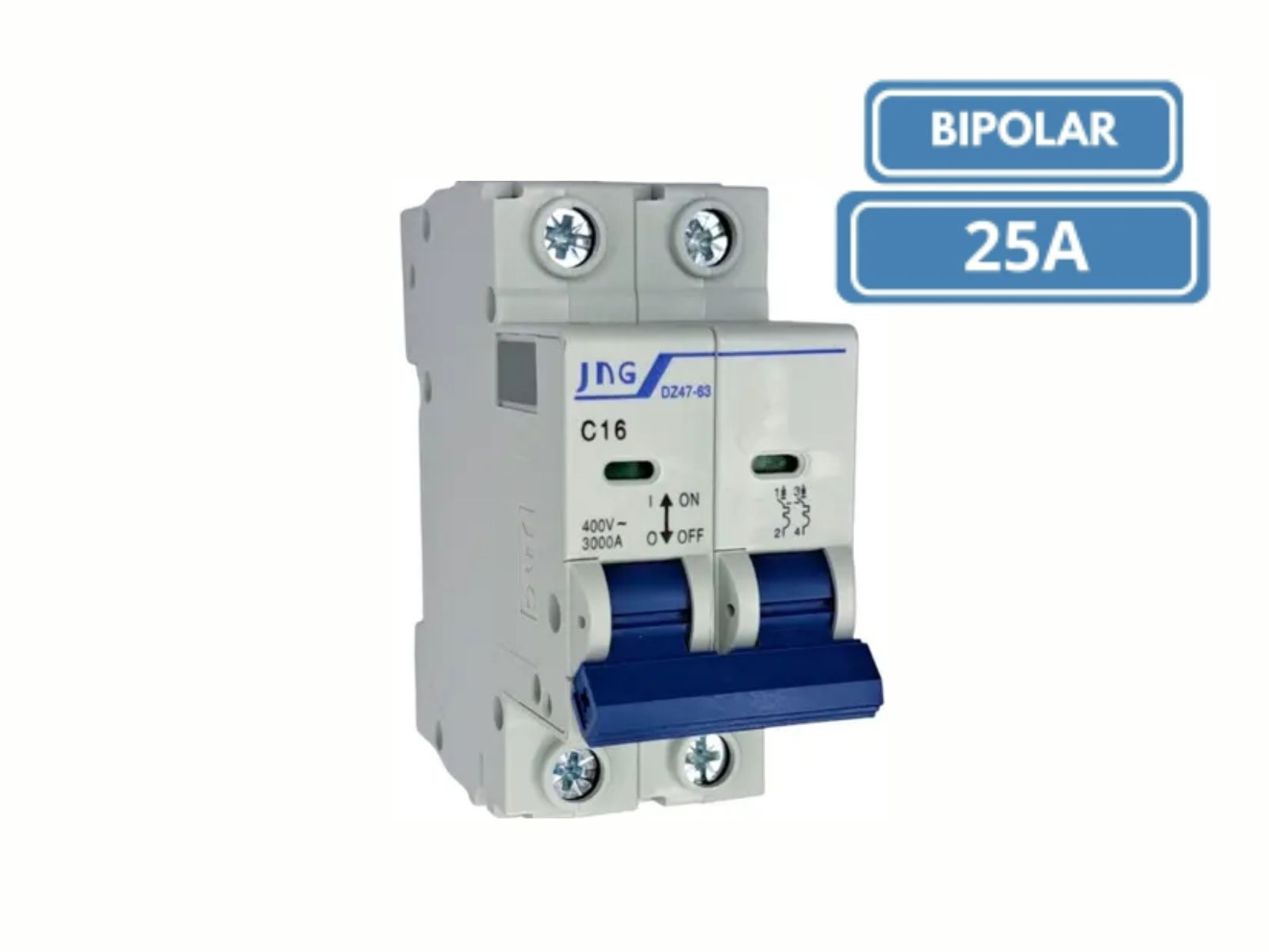 DISJUNTOR DIN JNG BIPOLAR  DZ4763 C25A