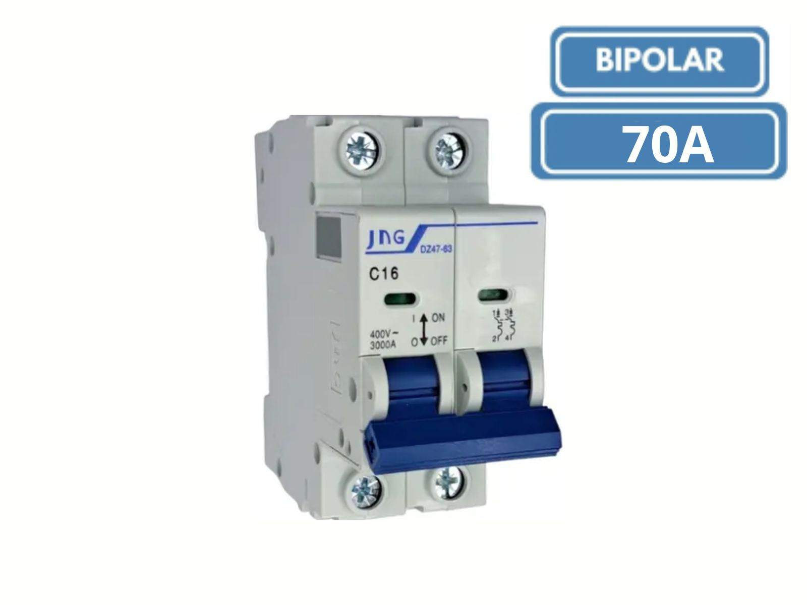 DISJUNTOR DIN JNG BIPOLAR  DZ4763 C70A