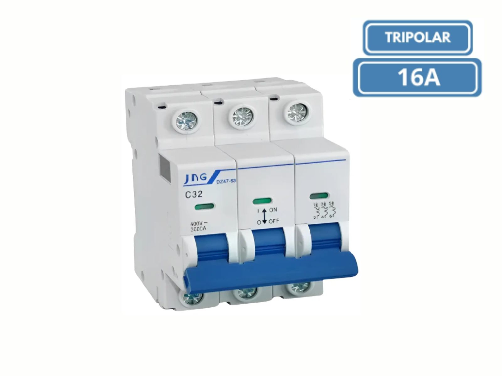 DISJUNTOR DIN JNG TRIPOLAR  DZ4763 C16A