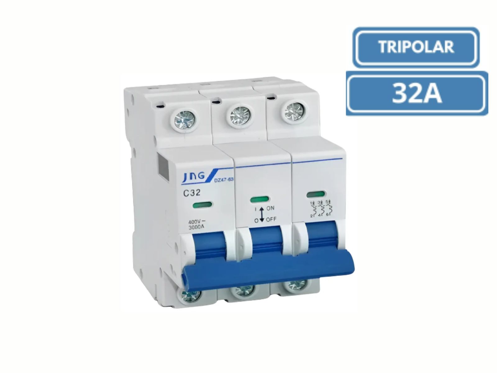DISJUNTOR DIN JNG TRIPOLAR  DZ4763 C32A