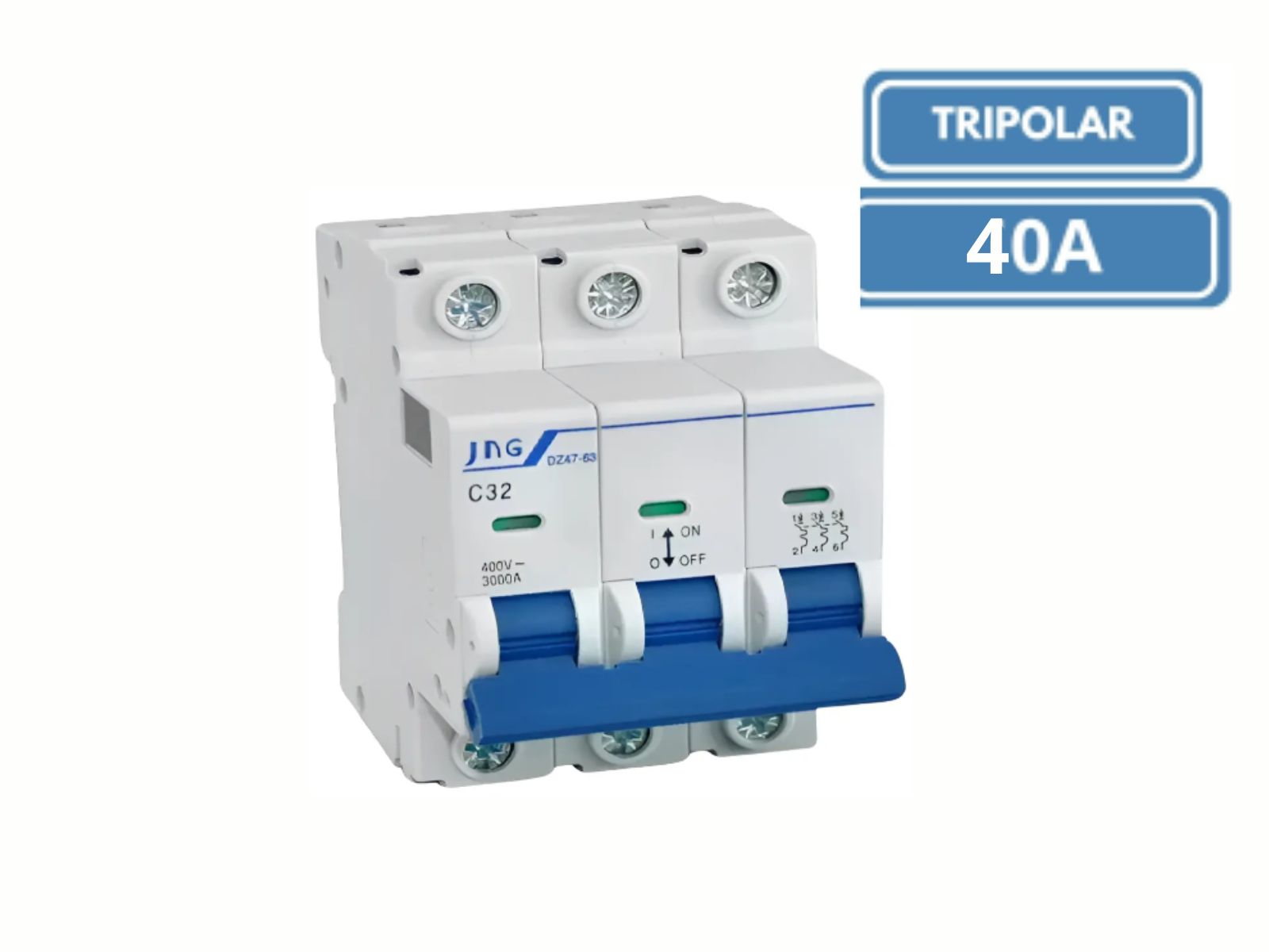 DISJUNTOR DIN JNG TRIPOLAR  DZ4763 C40A
