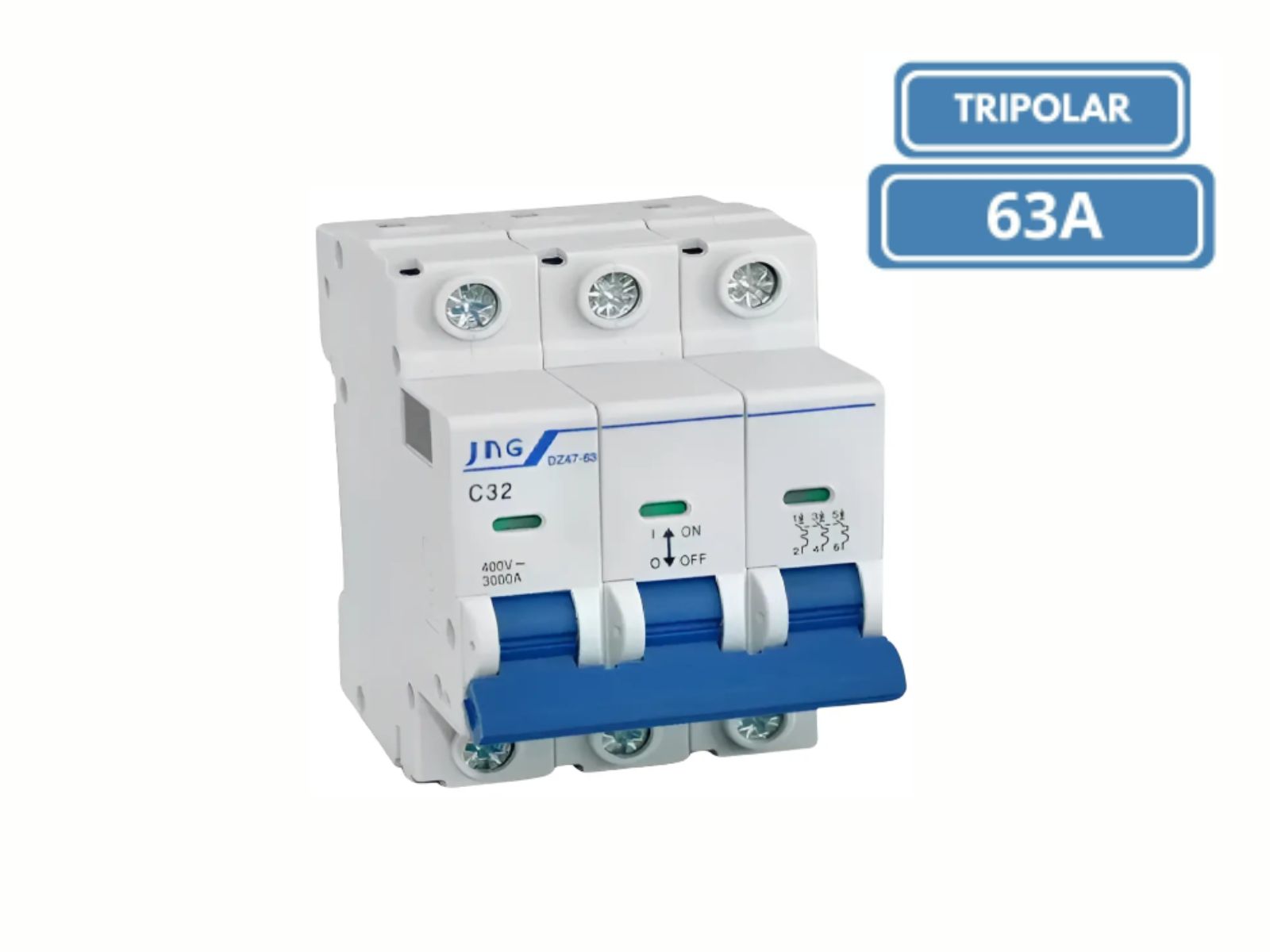 DISJUNTOR DIN JNG TRIPOLAR  DZ4763 C63A