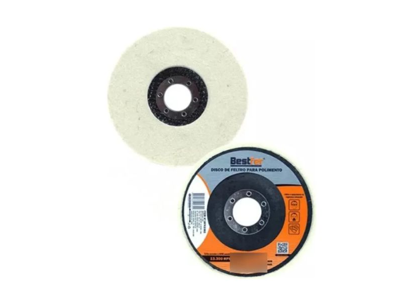DISCO DE FELTRO P/POLIR BESTFER 4.1/2