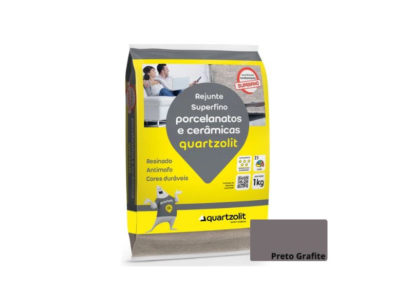 REJUNTE PORCELANATO QUARTZOLIT PRETO GRAFITE