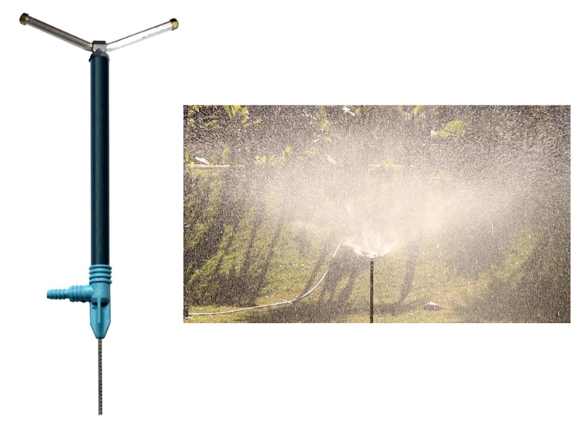 IRRIGADOR METAL 6 FUROS C/HASTE ARAUJO 25CM