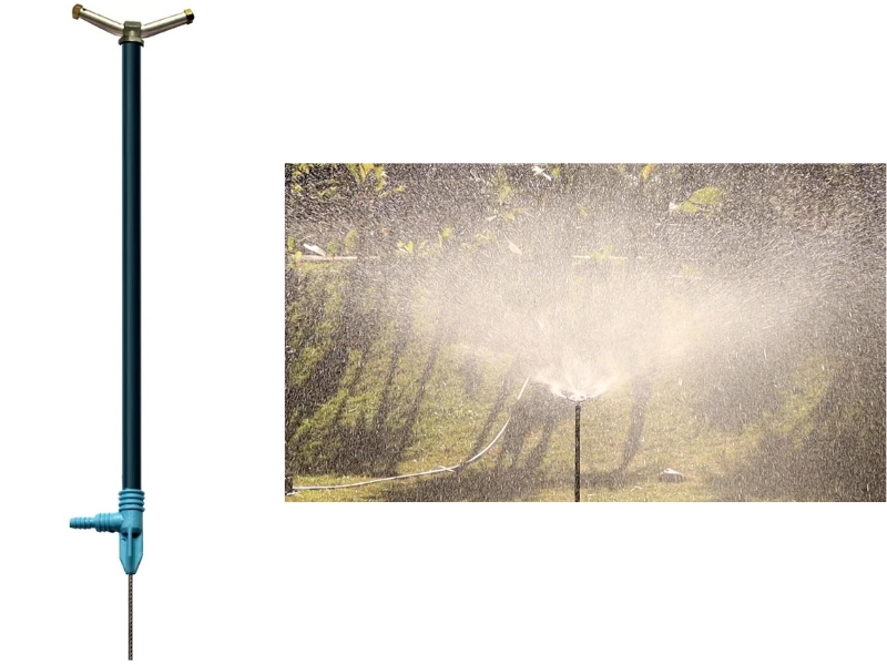 IRRIGADOR METAL 6 FUROS C/HASTE ARAUJO 50CM